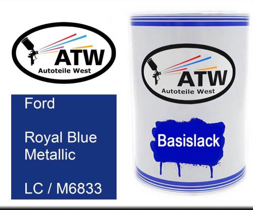 Ford, Royal Blue Metallic, LC / M6833: 500ml Lackdose, von ATW Autoteile West.